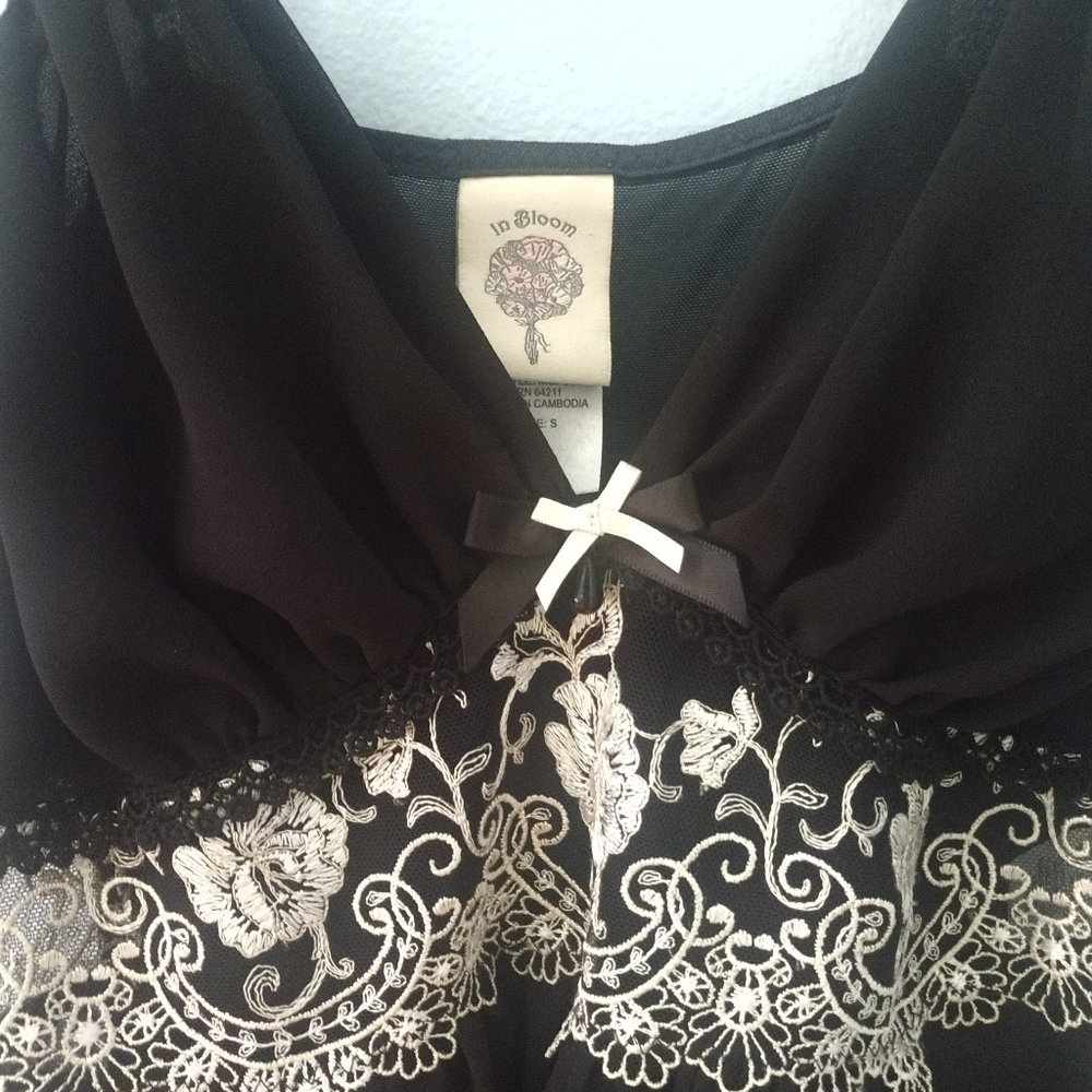 Vintage sheer black slip